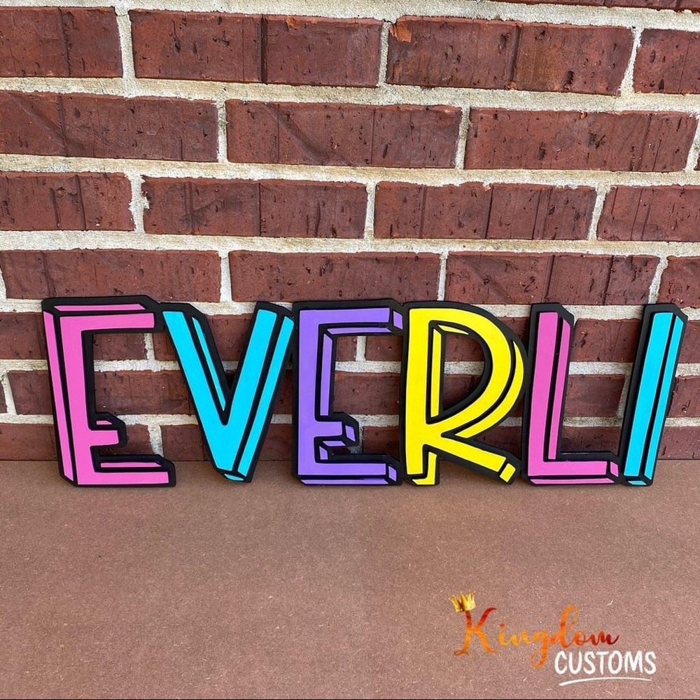 3D wall name signs